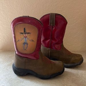 Durango Western Boots Boys Cowboy Lenticular Square Toe Brown